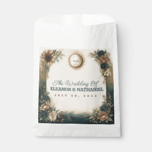 Celestial Sun Moon Boho Floral Rustic Wedding Favour Bags