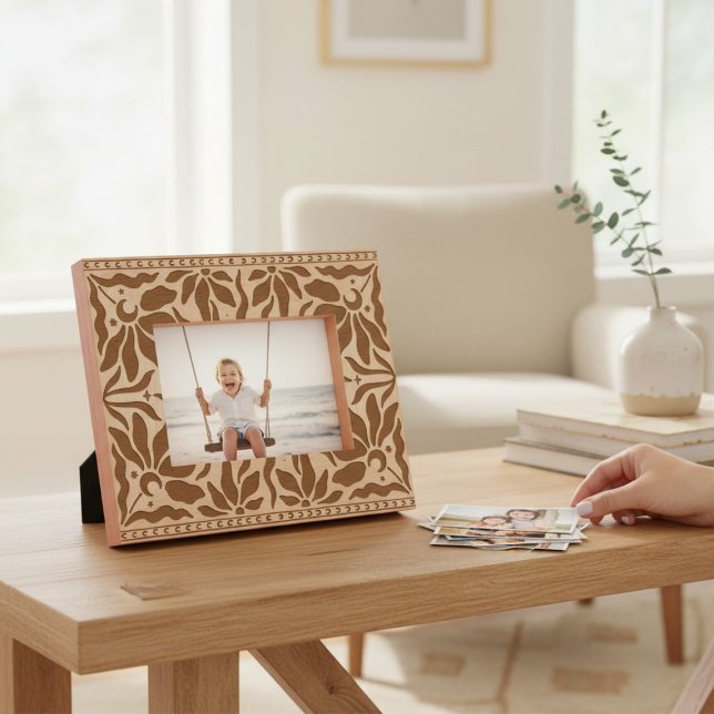 Celestial Sun Moon Botanical Pattern Etched Frames (Creator Uploaded)
