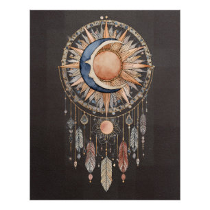 Celestial Sun Moon Dreamcatcher Photo Print