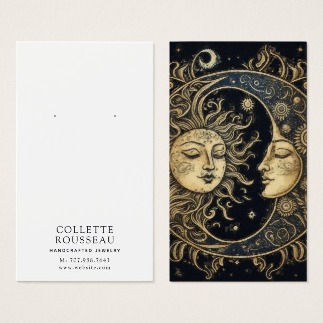 Celestial Sun Moon Earring Jewellery Display (Front & Back)