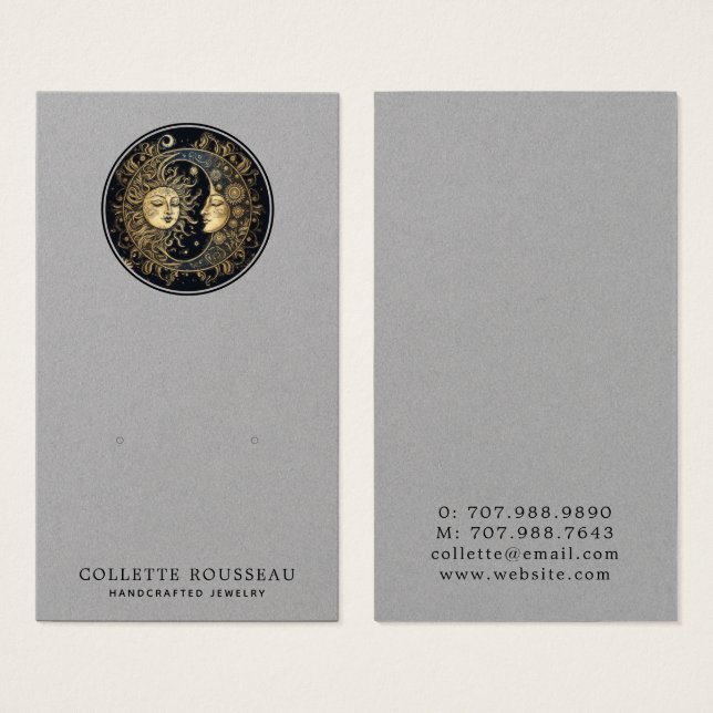 Celestial Sun Moon Jewellery Display (Front & Back)