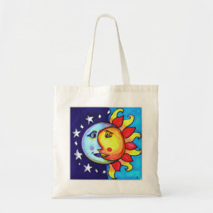 Celestial Sun Moon Nineties Celestial Vibes Tote Bag