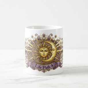 Celestial Sun & Moon Numerology Life Path Coffee Mug