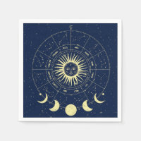 Celestial Sun Moon Phases Zodiac