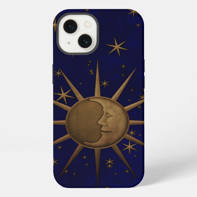 Celestial Sun Moon Starry Night iPhone Case (Back)