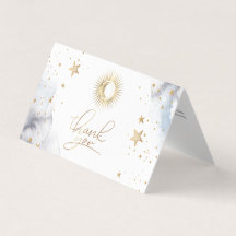 Celestial Sun,Moon,Stars Baby ShowerThank You Card