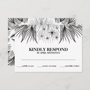 Celestial Sun Moon Stars Boho Handfasting RSVP Enclosure Card