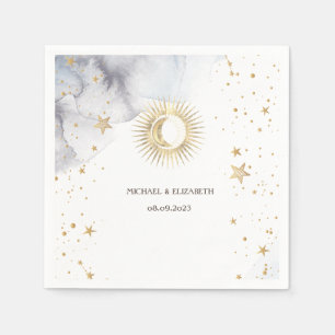 Celestial Sun,Moon,Stars  Napkin