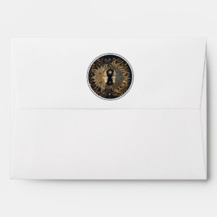 Celestial Sun Moon Stars Wedding Envelope