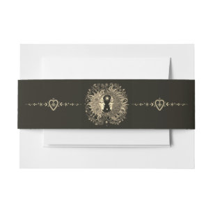 Celestial Sun Moon Wedding Guest Book Invitation Belly Band