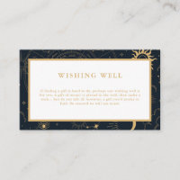 Celestial Sun Moon Wishing Well Enclosure Card