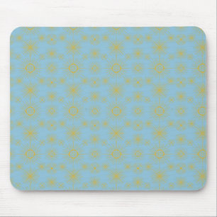 Celestial Sun Stars Sky Blue Mouse Mat