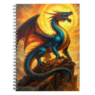 Celestial Sunfire Dragon Fantasy Notebook