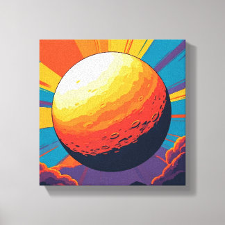 Celestial Sunset Stretched Canvas Print