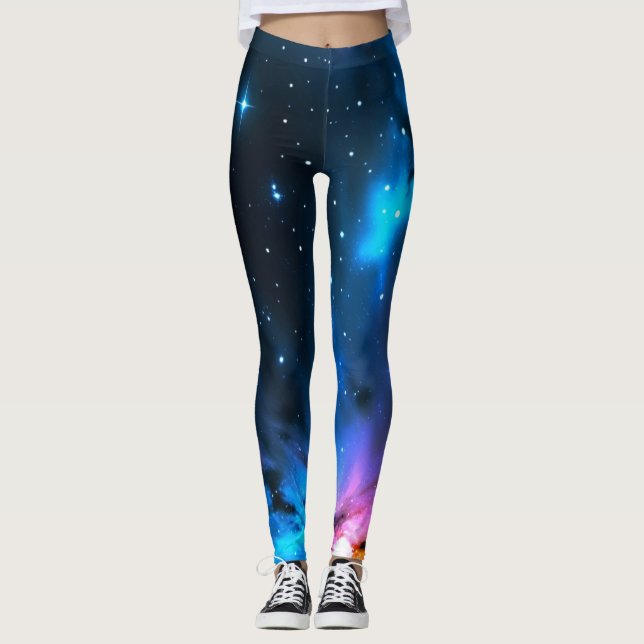 Celestial Swirls of Stars Leggings (Front)