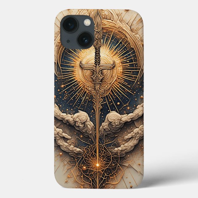 Celestial Sword with Angel Wings Case-Mate iPhone Case (Back)