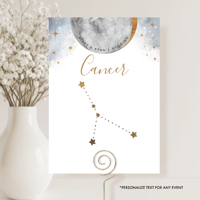 Celestial Table Number, Cancer Constellation (Creator Uploaded)