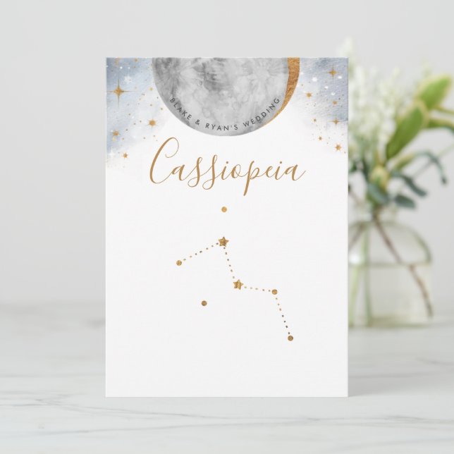 Celestial Table Number, Cassiopeia Constellation (Standing Front)
