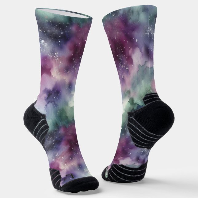 Celestial Tapestry Pattern Socks (Angled)