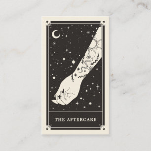 Celestial Tarot Black Tattoo aftercare card