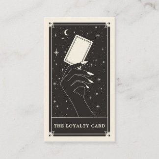 Celestial Tarot boho Loyalty Business card
