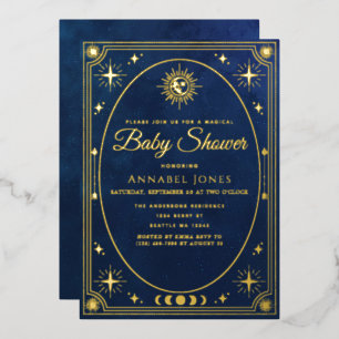 Celestial Tarot Card Baby Shower Invitation