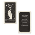 Celestial Tarot Hairdresser Black Business card