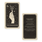 Celestial Tarot Hairdresser Black Business card