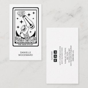 Celestial Tarot Hairdresser Business Card