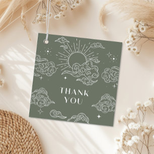 Celestial Tarot Sage Baby Shower Favour Tags