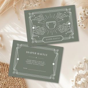 Celestial Tarot Sage Diaper Raffle Enclosure Card
