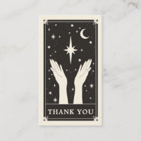 Celestial Tarot thank you small Business card