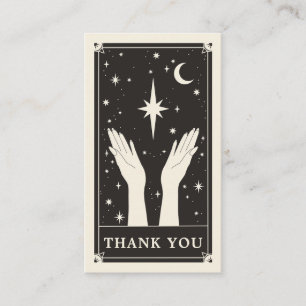 Celestial Tarot thank you small Business card