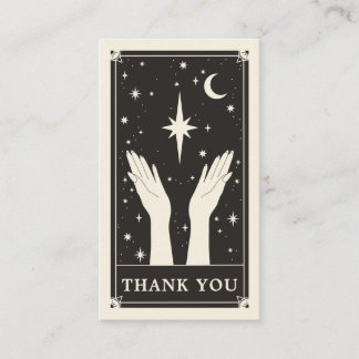 Celestial Tarot thank you small Business card