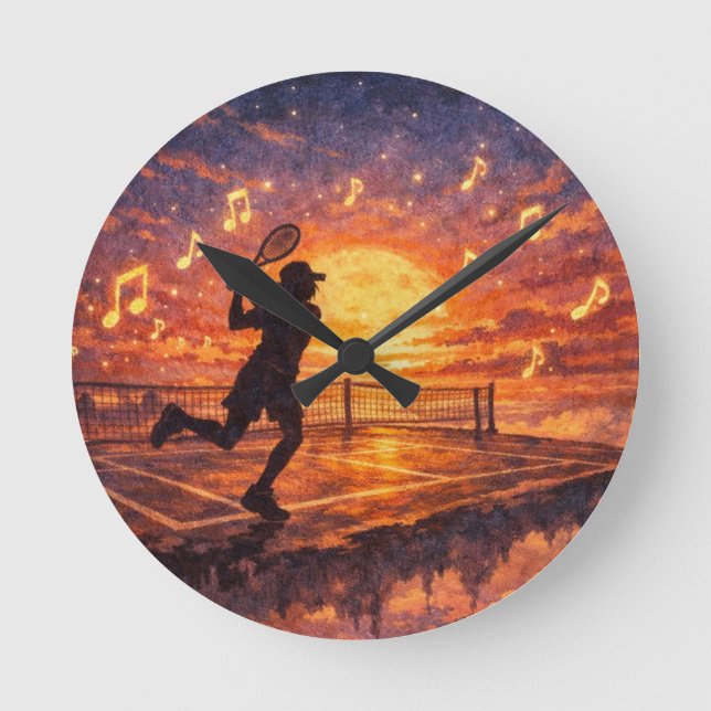 Celestial Tennis Wall Clock (Front)