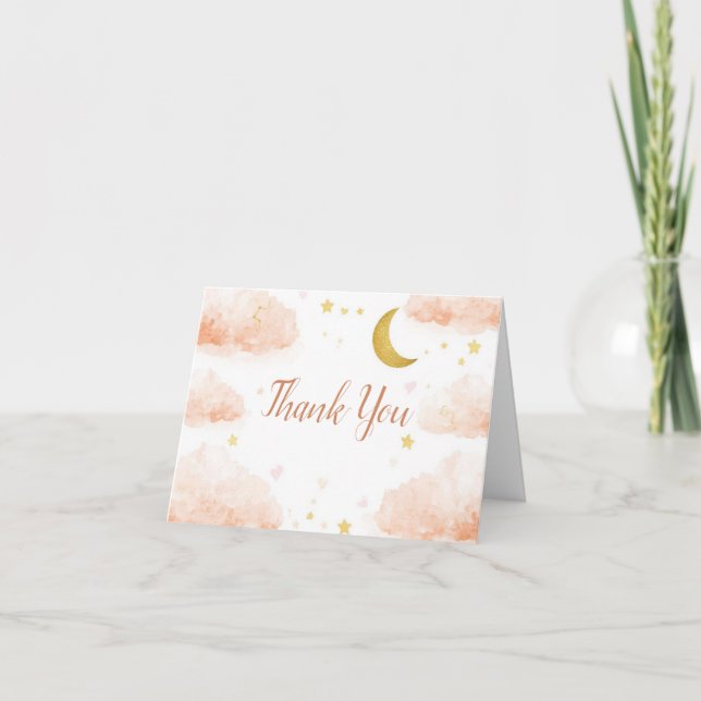 Celestial Thank You Card | Watercolor Clouds (Front)
