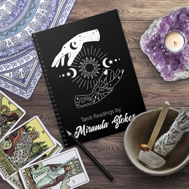 Celestial Touch Trendy Sun & Moon Hands Black Notebook (Celestial Touch Trendy Sun & Moon Hands Black Notebook)