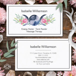 Celestial Triple Moon Goddess Metaphysical Mystic  Business Card