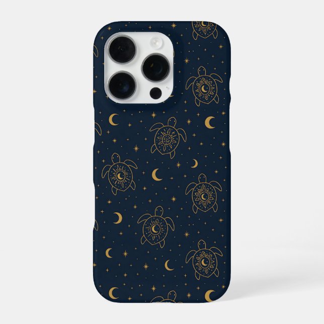 Celestial Turtle Night Pattern iPhone Case (Back)