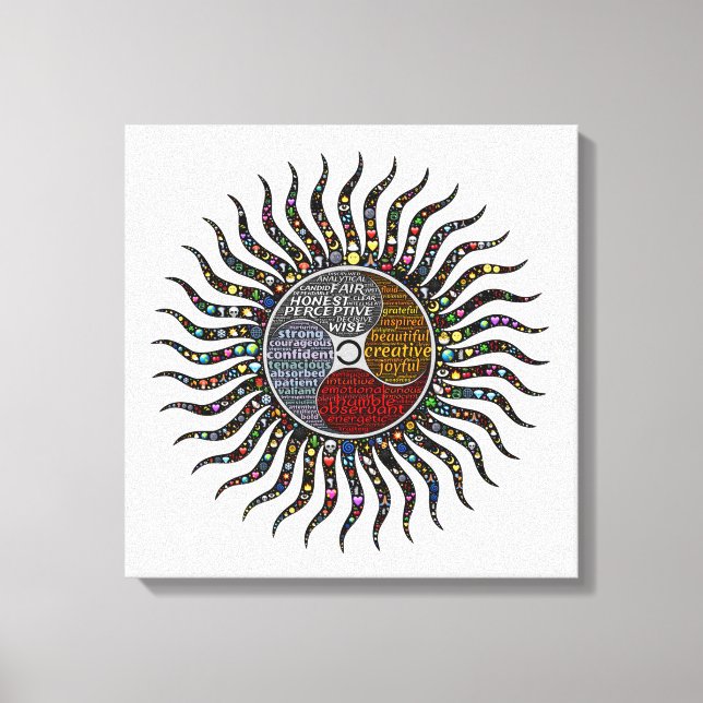 Celestial Typography Sunshine Canvas Print (Front)