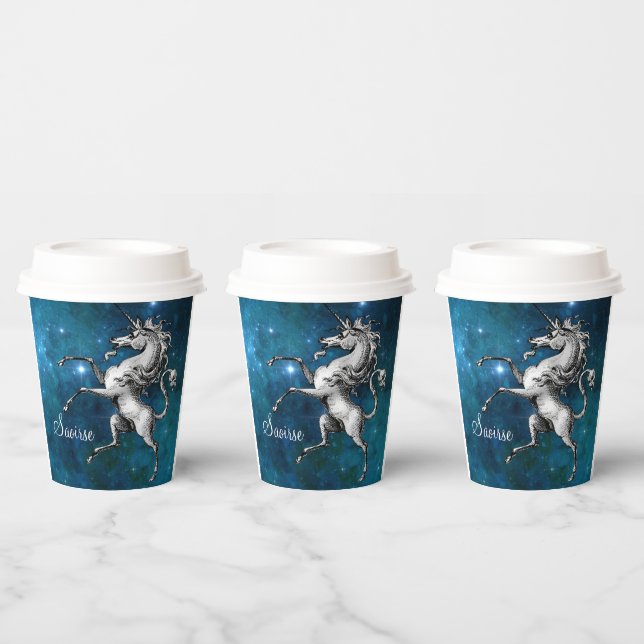 Celestial Unicorn Customisable Paper Cups (Multi)