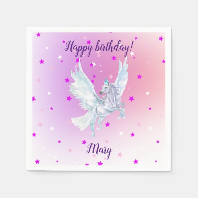 Celestial Unicorn Napkin (Front)