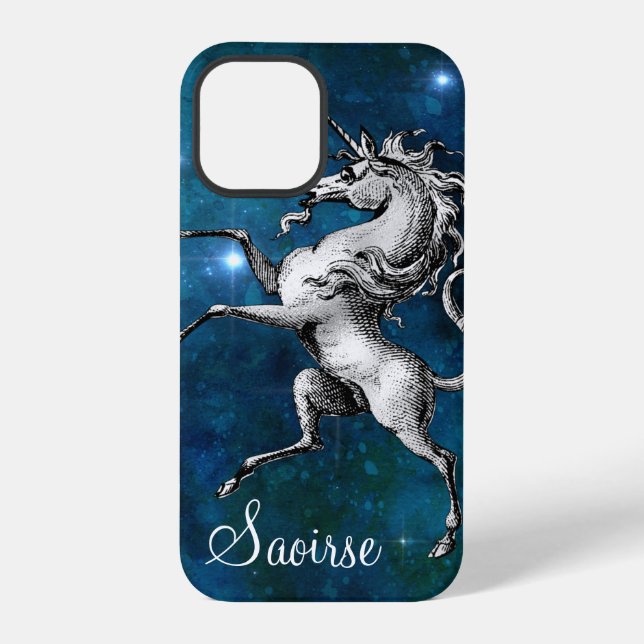 Celestial Unicorn Personalised iPhone Case (Back)