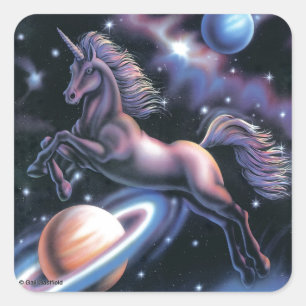 Celestial Unicorn Square Sticker