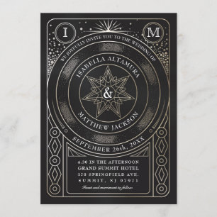 Celestial Union Wedding Invitations (Gold)