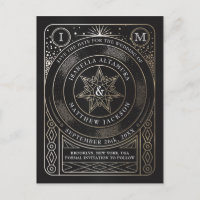 Celestial Union Wedding Save the Date Postcard