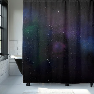 Celestial Veil Nebula Galaxy Starfield Cosmic Shower Curtain