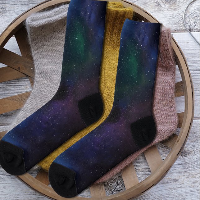 Celestial Veil Nebula Galaxy Starfield Cosmic Socks (Creator Uploaded)