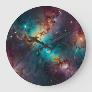 Celestial Veins Large Clock