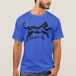 Celestial Vibe Cute Cat Cosmic Astrology Graphic T-Shirt